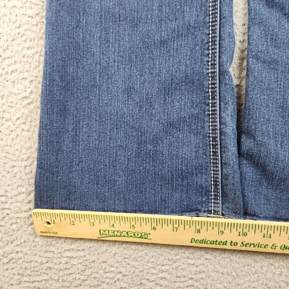 L.E.I. Jeans Women's Jr 7 Sophia Hipster Flare Blue Denim Pants Stretch Bootcut - Picture 7 of 9